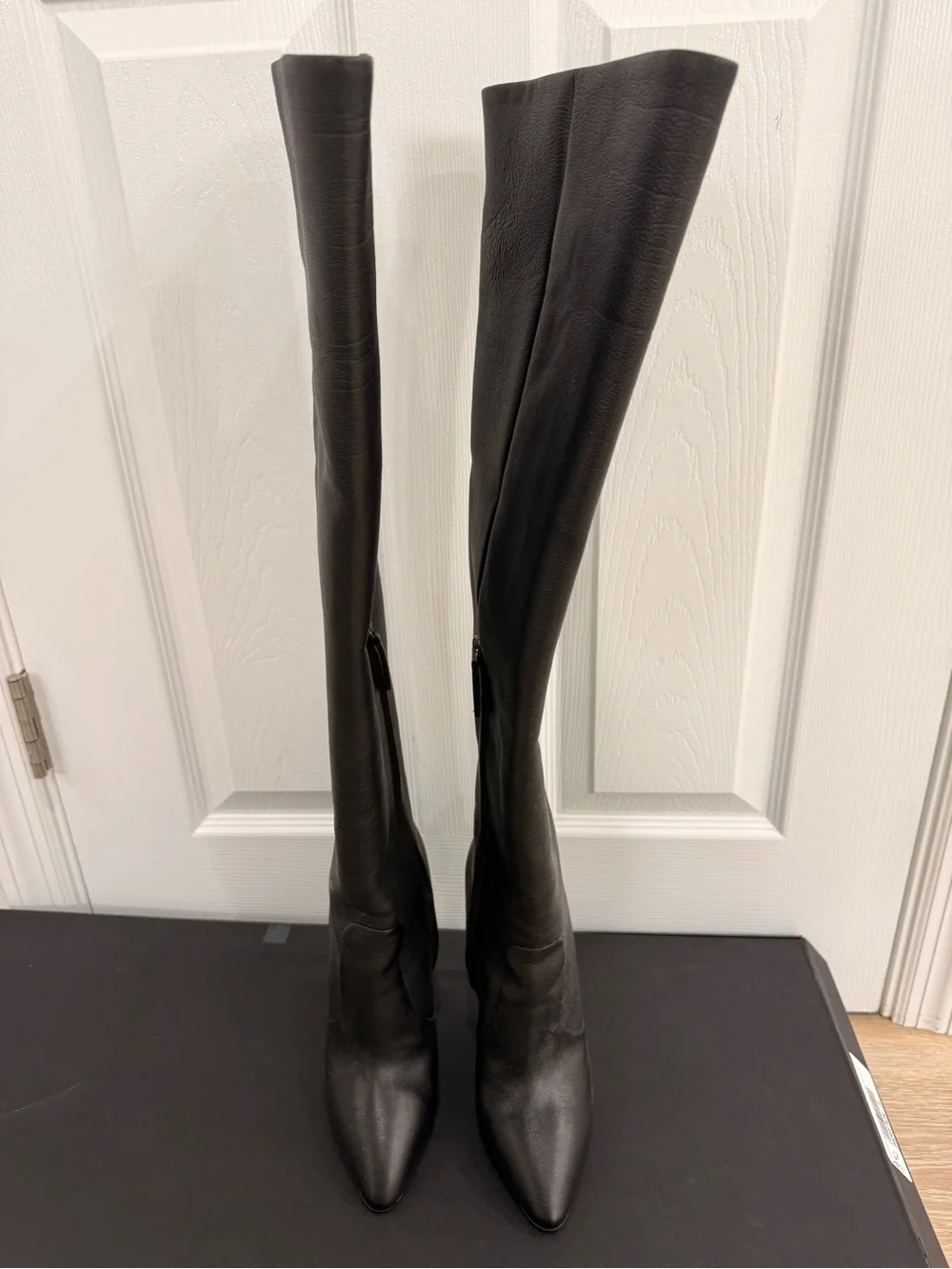Giuseppe Zanotti Olinda Kiry Black Over-the-Knee Pointed-Toe Stiletto Boots
